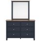 Ashley Landocken 4-Piece Queen Bedroom Set in Brown and Blue, , large