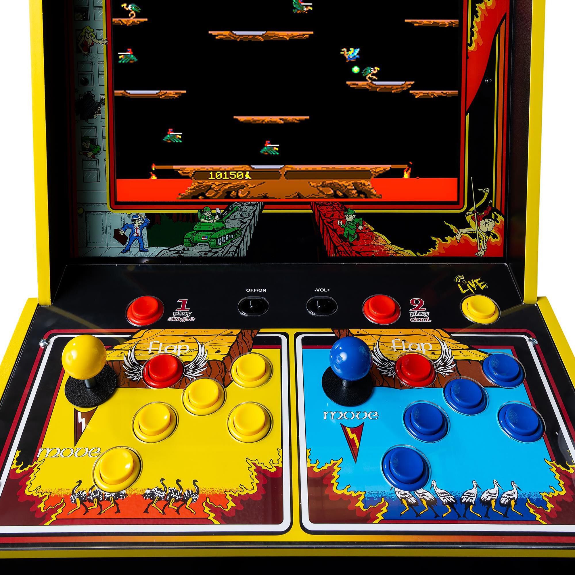 Arcade1Up Joust & Rampage Deluxe Arcade Machine in Multicolor
