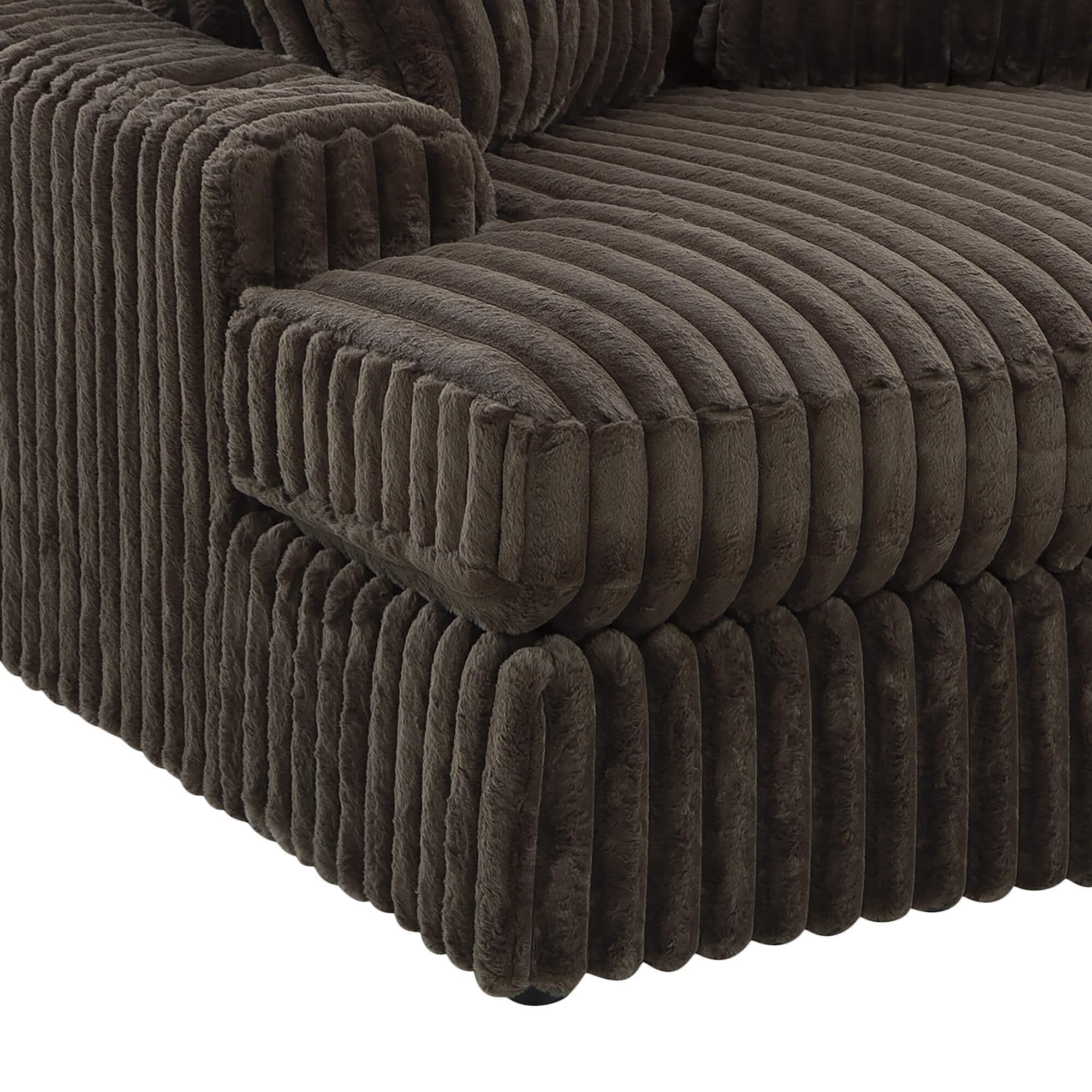 Ashley Midnight-Madness Oversized Chaise in Chocolate
