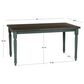 Linon Home Decor Willow Dining Table in Burnished Smoke and Teal - Table Only, , large