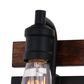 Vaxcel Carrington 3-Light Bathroom Vanity in Matte Black and Deep Walnut, , large