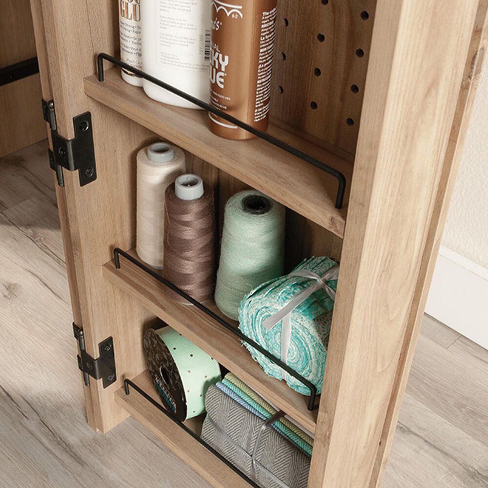 Sauder Craft Workstation with Storage in Khaki Pine, , large