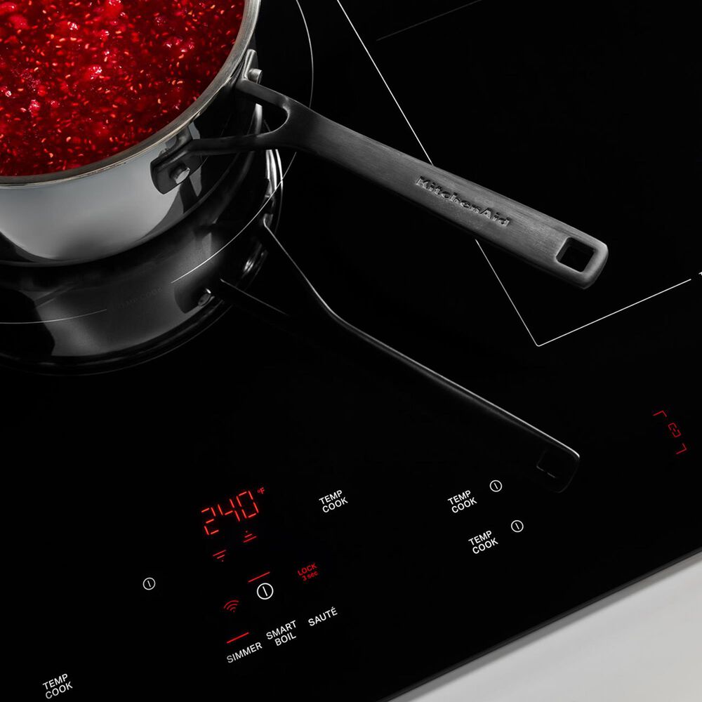 KitchenAid 36" Induction Cooktop with 5 Cooking Zones in Black, , large