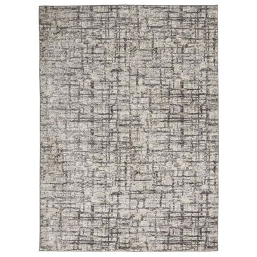 Nourison Rush 6" x 9" Ivory and Grey Area Rug, , large