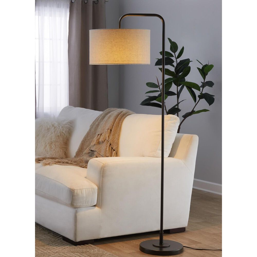 LumiSource Puck 63" Metal Floor Lamp in Oil Rubbed Bronze, , large