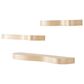 Maple and Jade 3-Piece Handmade Wall Shelf Set in Light Brown, , large