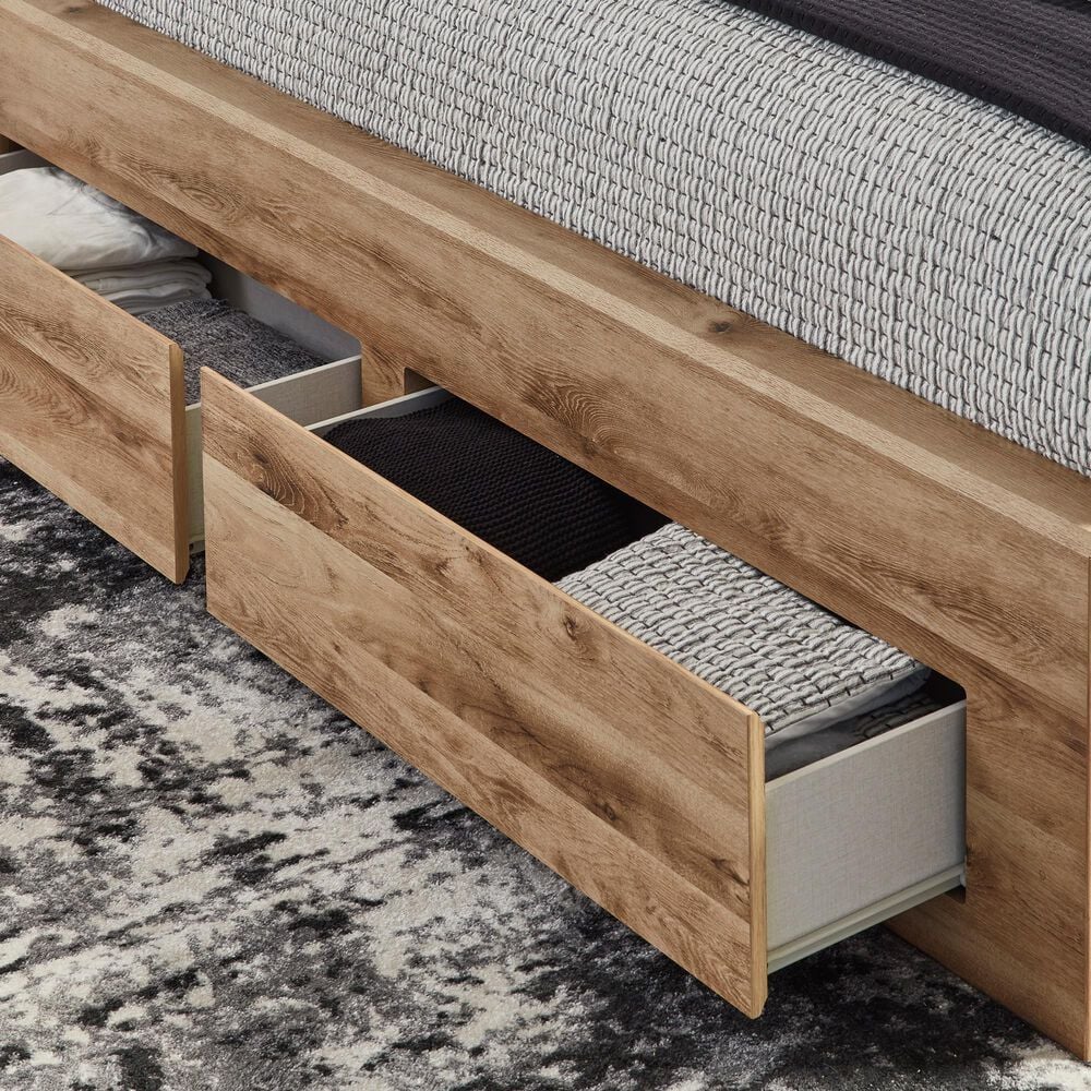 Ashley Hyanna Queen Panel Storage Bed in Tan Brown, , large