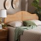 Baxton Studio Adelita Queen Arched Panel Headboard in Light Honey, , large