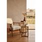 TimberHaus Large Petrified Slice Side Table in Black, Gold and Brown, , large