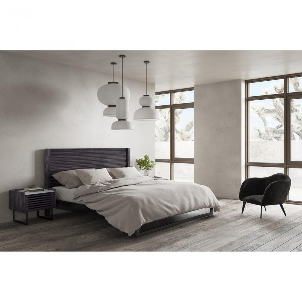 Moe&#39;s Home Collection Paloma 1-Drawer Nightstand in Charcoal Grey and White, , large