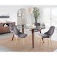 LumiSource Marcel Side Chair with Silver Velvet Cushion in Gold (Set of 2), , large