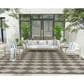 Nourison Positano Geometric Charcoal 9" x 12" Indoor/Outdoor Area Rug, , large