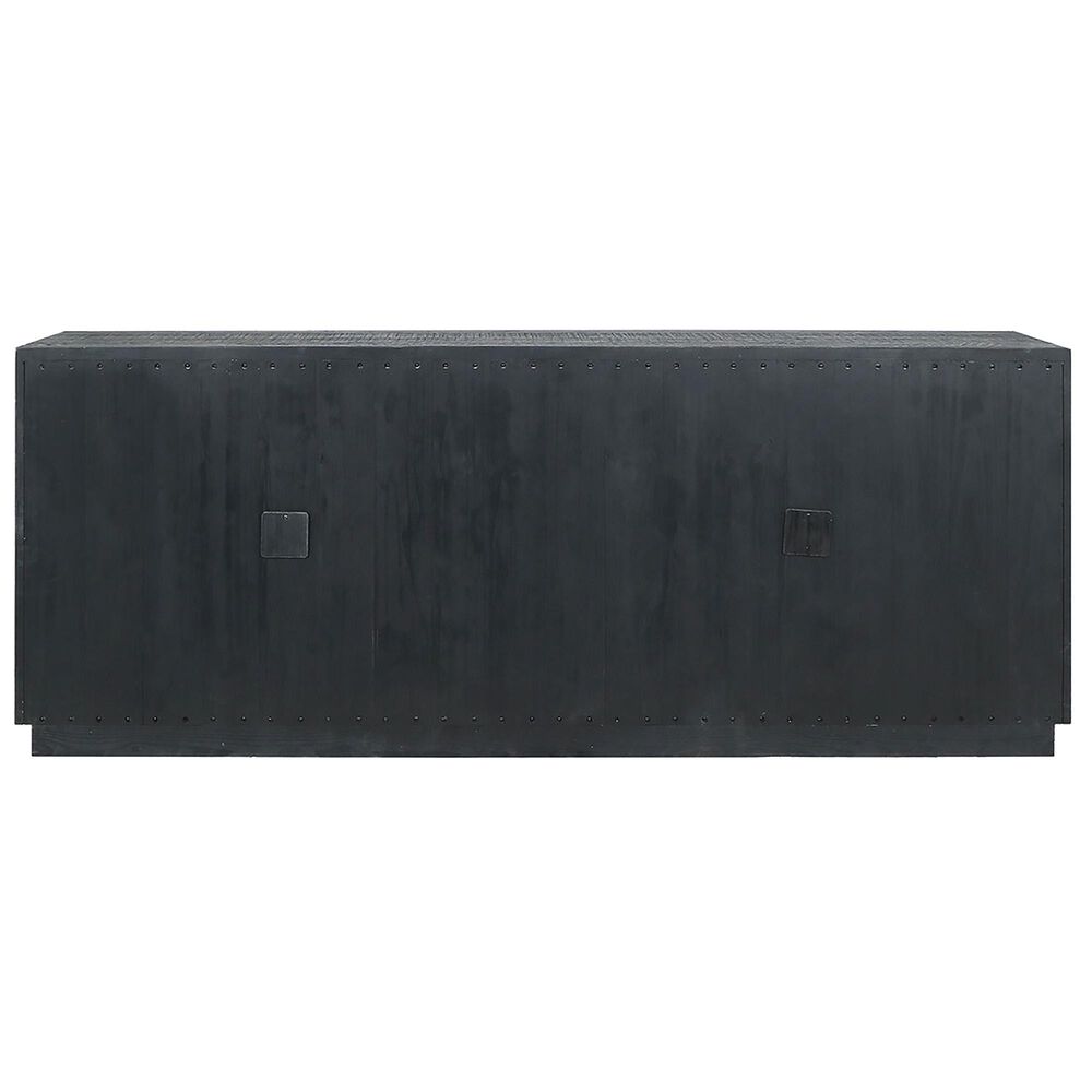 Classic Home Larson 4-Door Sideboard in Black and Clear, , large
