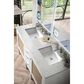 James Martin Vanities Addison 60" Double Bathroom Vanity in Glossy White with 3 cm Eternal Jasmine Pearl Quartz Top and Rectangular Sinks, , large