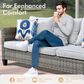 HOMLUX 3-Piece Modular Outdoor Sofa Set with Two Ottomans in Gray, , large