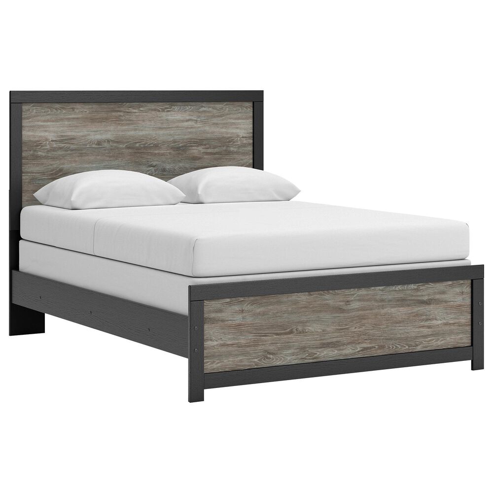 Ashley Broachmyn 4-Piece Queen Panel Bedroom Set in Black and Gray, , large