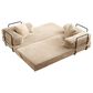 HOMLUX 80" Convertible Modular Sofa Bed in Beige, , large