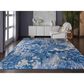 Nourison Twilight TWI24 9"9" x 13"9" Blue and Ivory Area Rug, , large