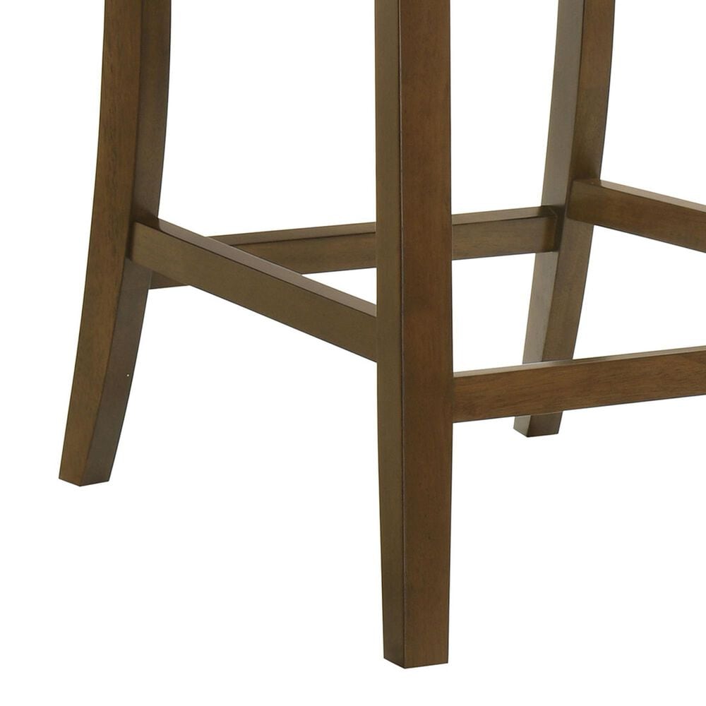 Coaster Paxton Counter Chair with Teal Blue Upholstery in Warm Brown, , large