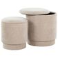Lumisource Marla 2-Piece Upholstered Ottoman Set in Beige, , large