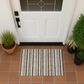 Dalyn Rug Company Soft Essentials Striped Chocolate 1"8" x 2"6" Indoor/Outdoor Area Rug, , large