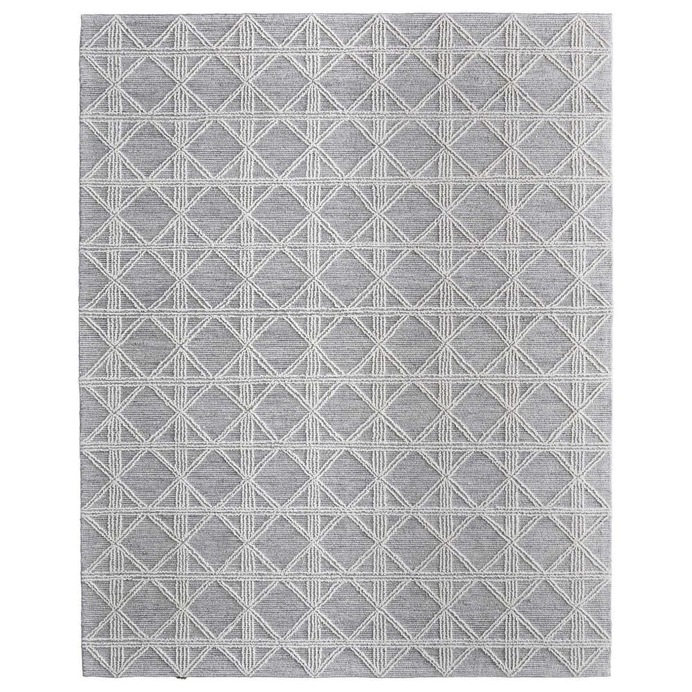 Feizy Rugs Corwin 9"6" x 13"6" Silver and Ivory Area Rug, , large