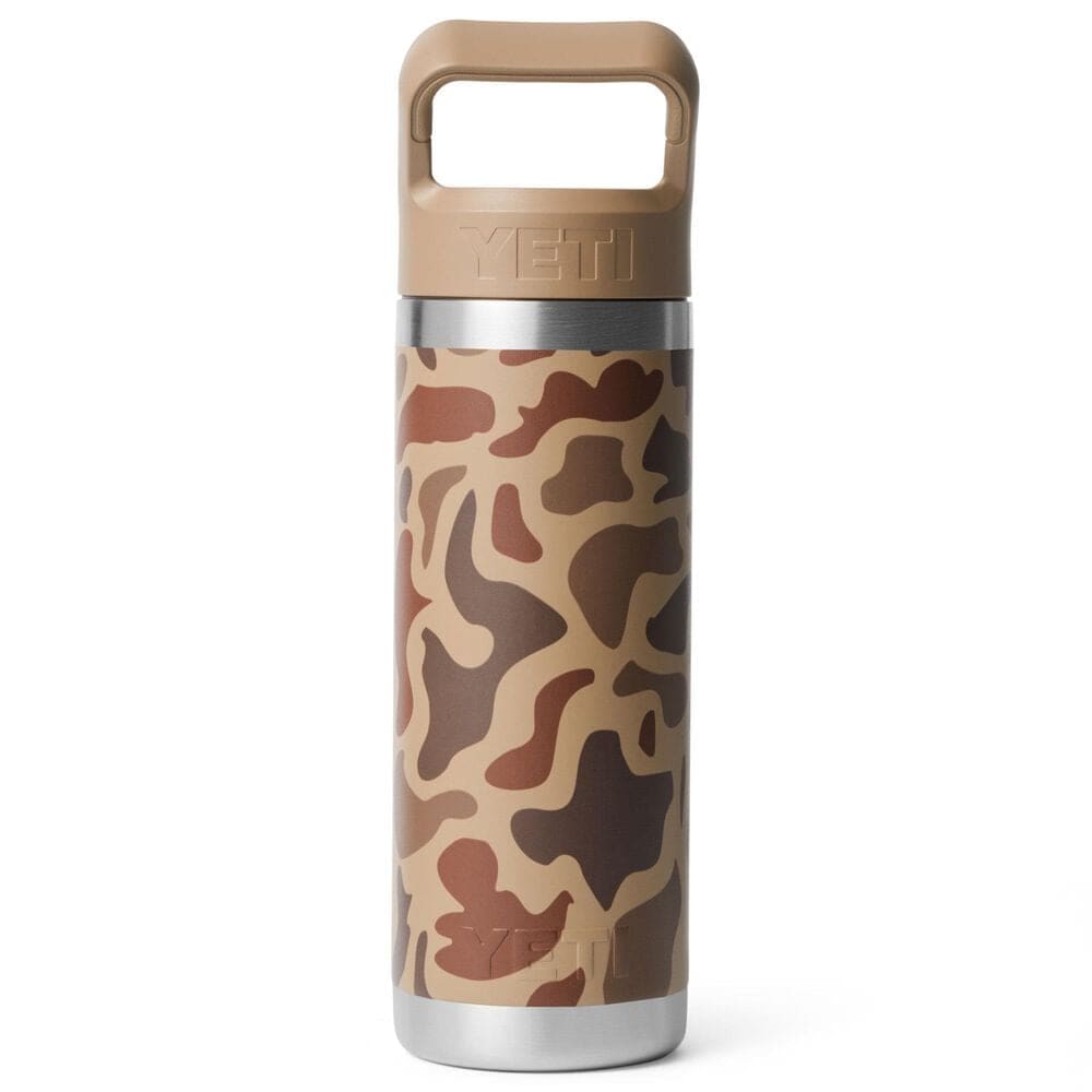 YETI Rambler 18 Oz Water Bottle with Color-Matched Straw Cap in Wetlands Camo, , large