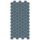 Dal-Tile Keystones Galaxy 2" x 2" Hexagon on 12" x 24" Porcelain Mosaic Sheet, , large
