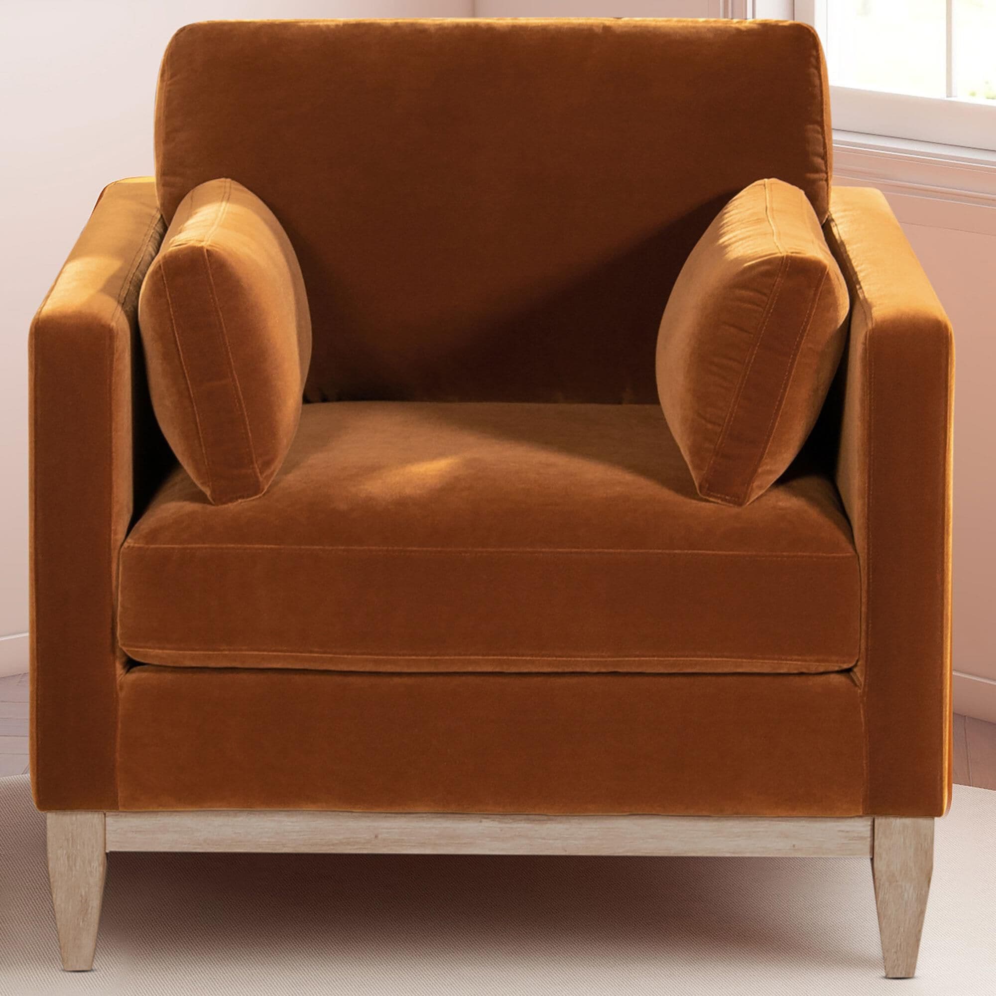 Jennifer Taylor Home Knox Accent Arm Chair in Burnt Orange