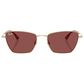 Rayban Glasses Drea Bio-Based Sunglasses with Dark Violet Lenses in Polished Pale Gold, , large