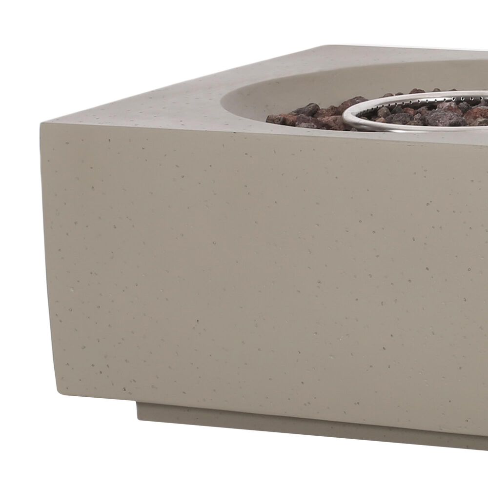 Hearth and Haven Rectangle MgO Concrete Fire Pit in Light Grey, , large