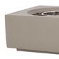 Hearth and Haven Rectangle MgO Concrete Fire Pit in Light Grey, , large