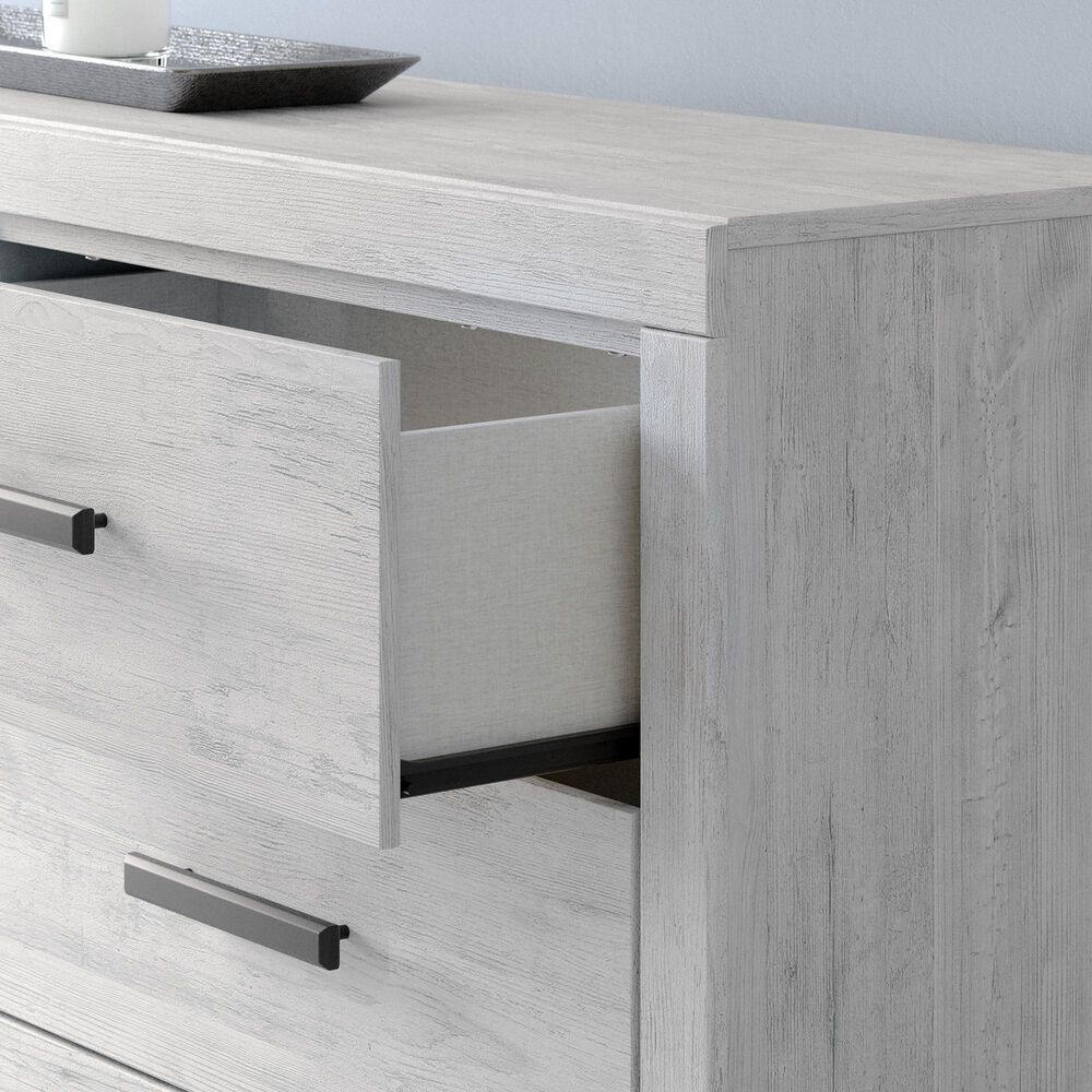 Ashley Cayboni 6 Drawer Dresser and Mirror in Whitewash, , large