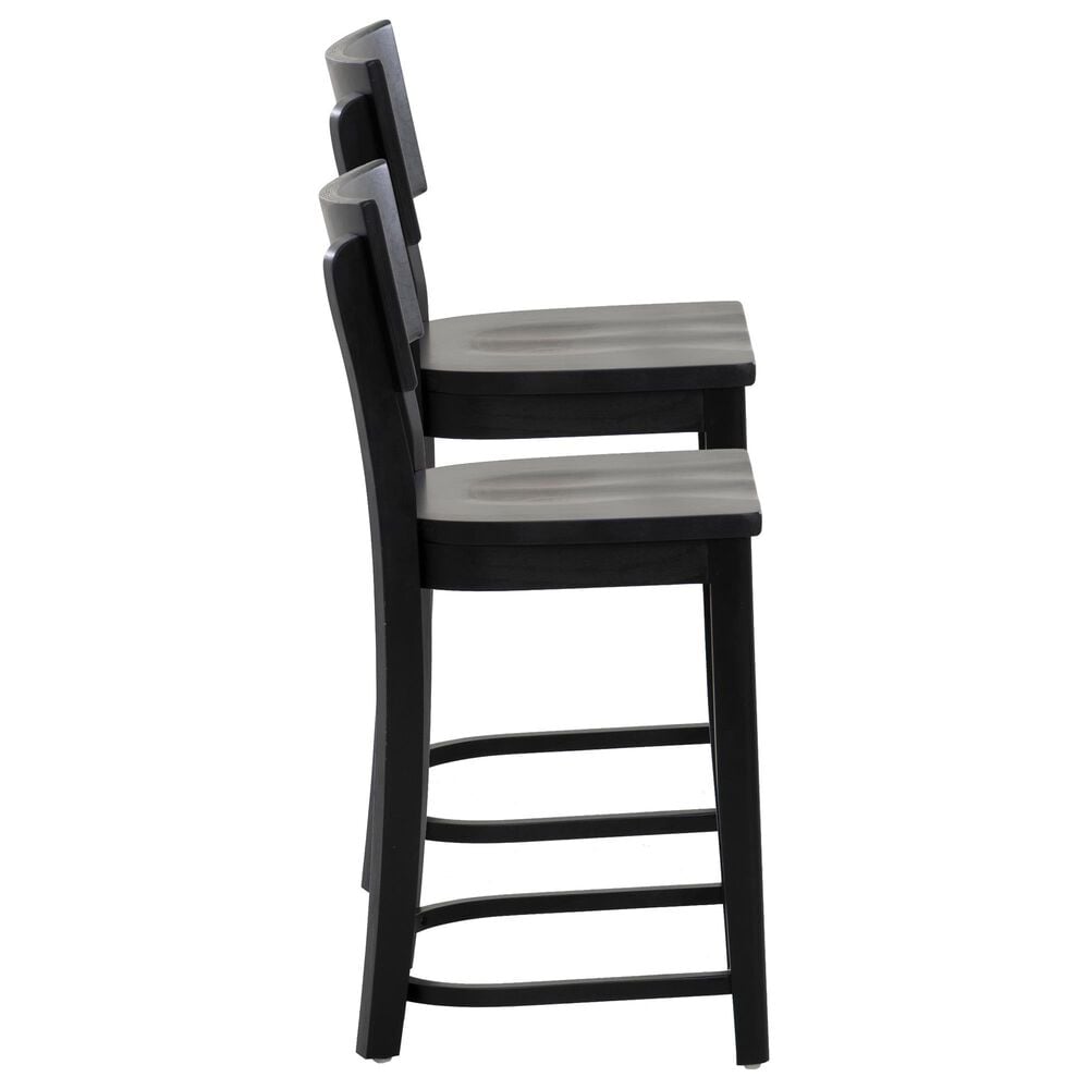 Linon Home Decor Briggs Counter Stool in Black (Set of 2), , large