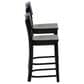 Linon Home Decor Briggs Counter Stool in Black (Set of 2), , large