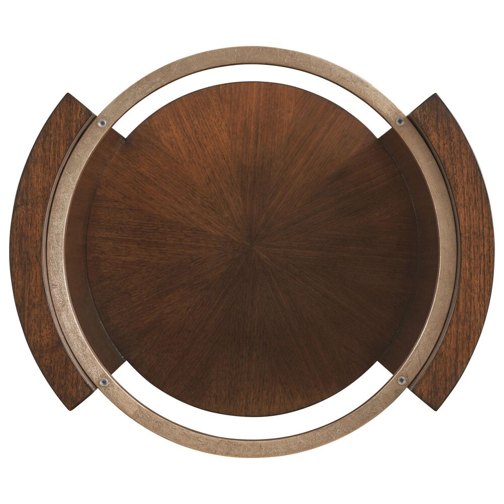 Lexington Home Brands Rendevous Lennox Round Accent Table in Chester and Rose Gold, , large