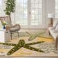 Nourison Aloha 9" x 12" Green and Yellow Indoor/Outdoor Area Rug, , large