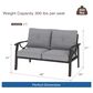 Hearth and Haven Outdoor Loveseat with Black Metal Frame in Gray, , large