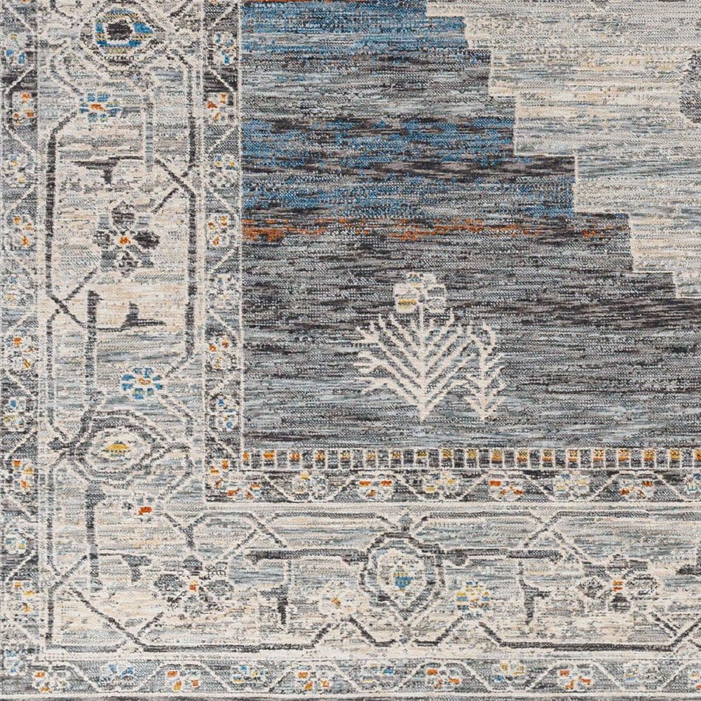 Surya Chicago CHG2314 7&#39;10&quot; Round Slate, Charcoal, Light Beige, Blue, Black,Taupe Area Rug, , large