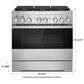 JennAir Noir 36" Dual-Fuel Professional Range in Stainless Steel, , large