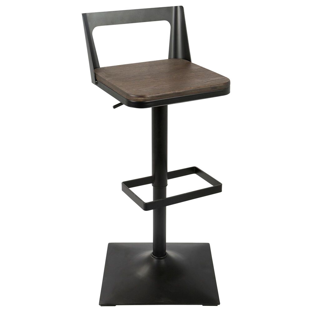 Lumisource Samurai Adjustable Barstool in Espresso/Black, , large