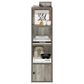 HOMLUX 4-Tier Shelf Bookcase with Door Storage Cabinet in French Oak, , large