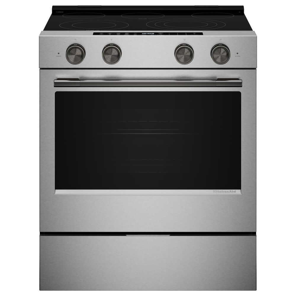 KitchenAid 5.3 Cu. Ft. Smart Slide-in Electric Range in Fingerprint Resistant Stainless Steel, , large