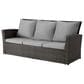 Hearth and Haven Outdoor Sofa with Black Wicker Frame in Gray, , large