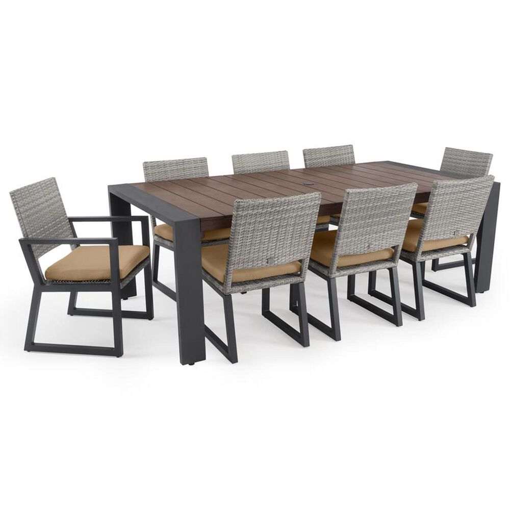 RST Brands Milo 9-Piece Sunbrella Patio Dining Set in Maxim Beige, , large