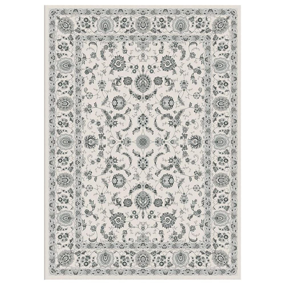Central Oriental Trisha Yearwood Belmont Kamina 7"10" x 9"6" Grey and Ivory Area Rug, , large