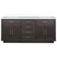 Lexora Home Abbey 72" Double Bathroom Vanity in Brown Oak with 2 cm White Cultured Marble Top and Rectangular Sinks, , large