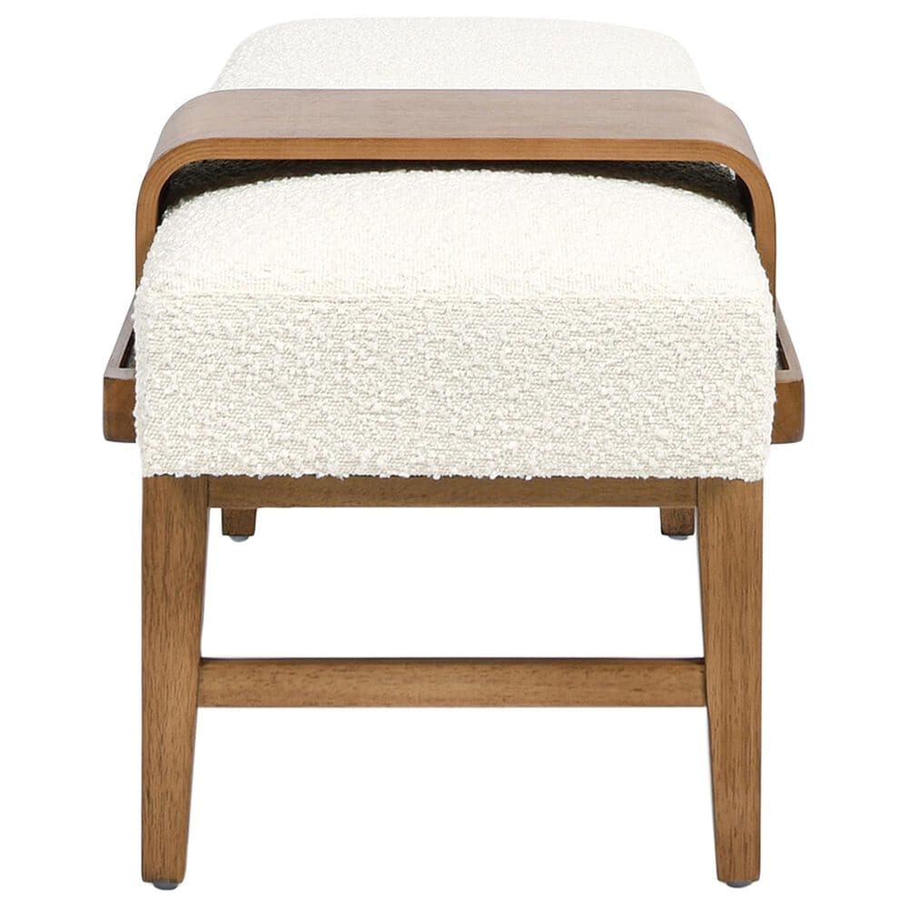 Jennifer Taylor Home Billie Modern Telephone Bench with Sliding Shelf in Natural Brown, , large