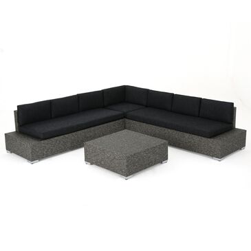 Noble House Puerta 3-Piece Patio Sectional Set in Gray, , large