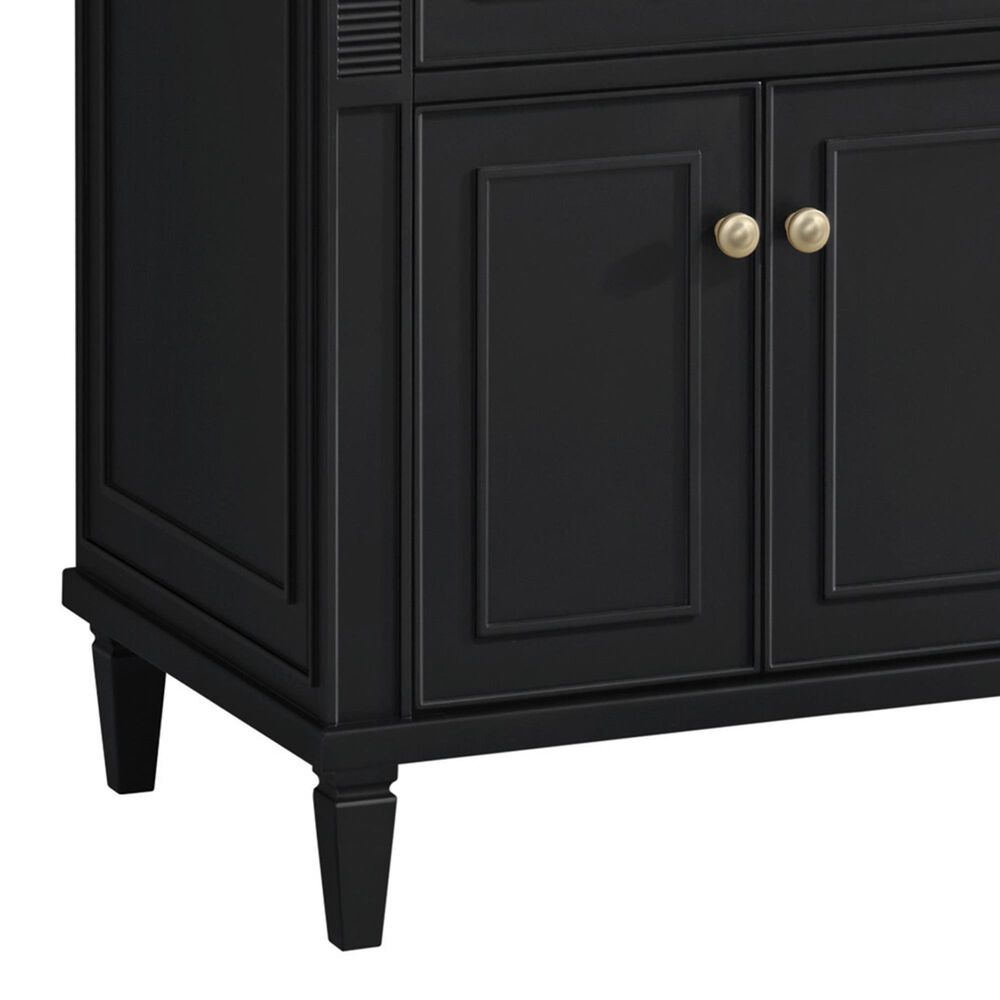 James Martin Vanities Lorelai 72" Double Bathroom Vanity in Black Onyx with 3 cm Eternal Jasmine Pearl Silestone Top, Rectangular Sinks and FreePower Wireless Charger, , large